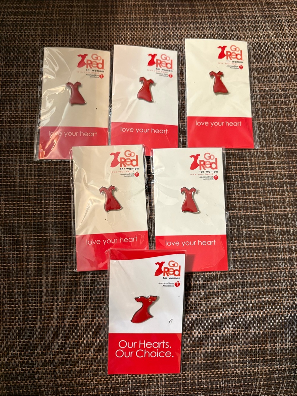 Go Red for women Dress Enamel Pin